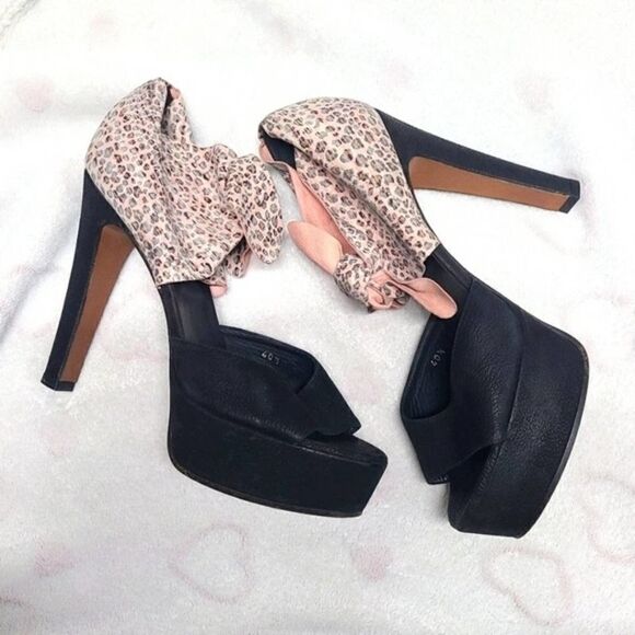 Michael Perry High Heel Cheetah Print Leather 10 - Picture 4 of 16